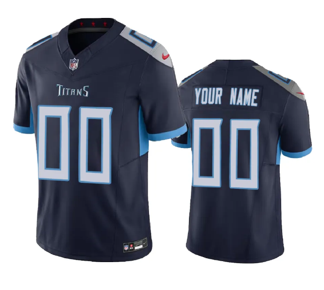 Youth Tennessee Titans Active Player Custom Navy 2023 F.U.S.E Vapor Untouchable Limited Football Stitched Jersey